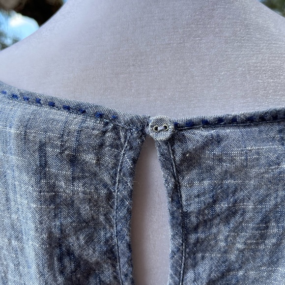 Mata Traders Fresco Chambray Shift Dress Size L - Picture 5 of 6